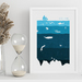 Ocean - Marine Infographic Wall Art