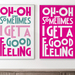 Song Lyrics Print "Good Feeling"