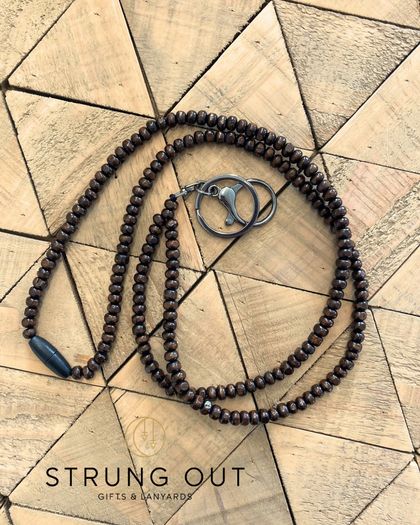 Beaded Lanyard - ‘Coffee’