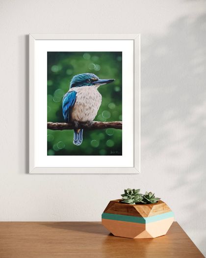 Sacred Kingfisher - A4 Fine Art Print