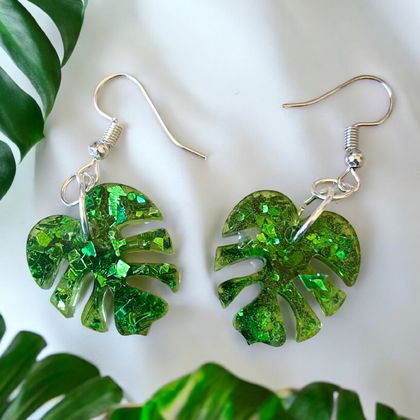 Monstera Earrings