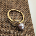 Unique Fashion Natural Freshwater Purple Pearl Fish Tail Ring925 silver, plated with 18K gold JZ002 Rosa Handmade Jewelry Store