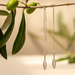 Silver Petite Olive Leaf Threaders