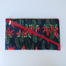 Zero-waste Kiwiana Pouch - Kakabeak flowers w. Red Lining