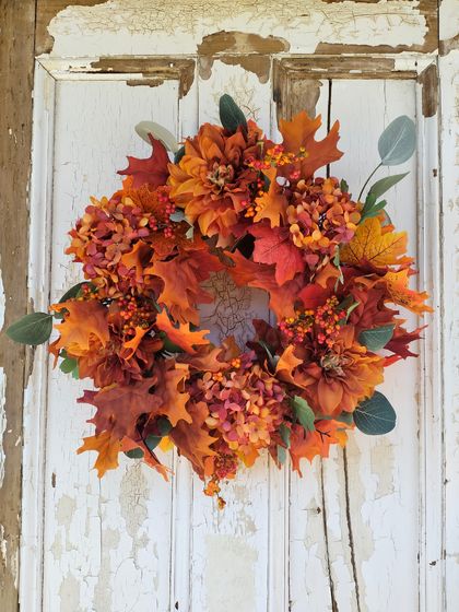 Autumn Joy Flower Wreath