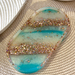 Turquoise and Gold Trinket Tray