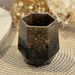 Black and Gold Mini Hexagon Vase