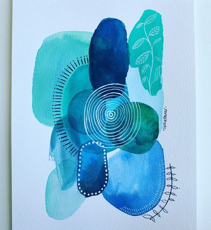 'Abstract Nature Patterns' original  Watercolour