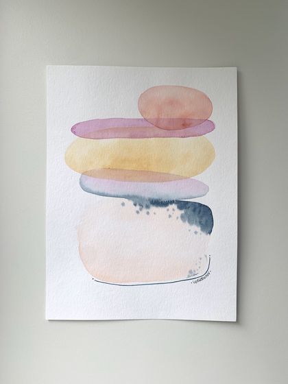 'Translucent Stones' Original watercolour art