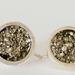 Pyrite and sterling silver drop earrings 