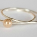 Sterling silver twin set rings with a 9ct gold button