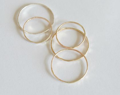 Five Gold Rings/Midi Rings- One for each finger