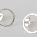 Circle studs in sterling silver