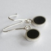 Large sterling silver and black earrings