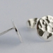 Large textured studs in sterling silver