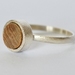 Brushed Sterling Silver and Matai Wood Ring