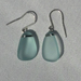 Tumbled glass earrings - moscato