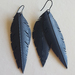 Mau Taringa, upcycled feather earrings