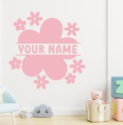 Name Decal – Flowers | A Perfect Match for Our Wall Decals!