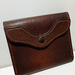 Leather card holder with utility pouch