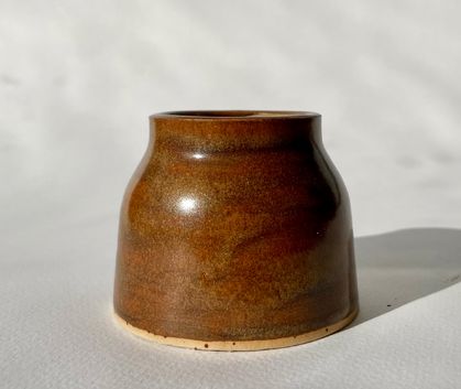 Ceramic bud vase - brown #4