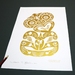 GOLD TIKI - Limited Edition Gold Ink Art Print By Mj Skehan
