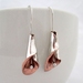Calla Lily Sterling Silver & Copper Earrings