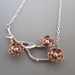 Forget Me Not Trio Copper & Sterling Silver Necklace