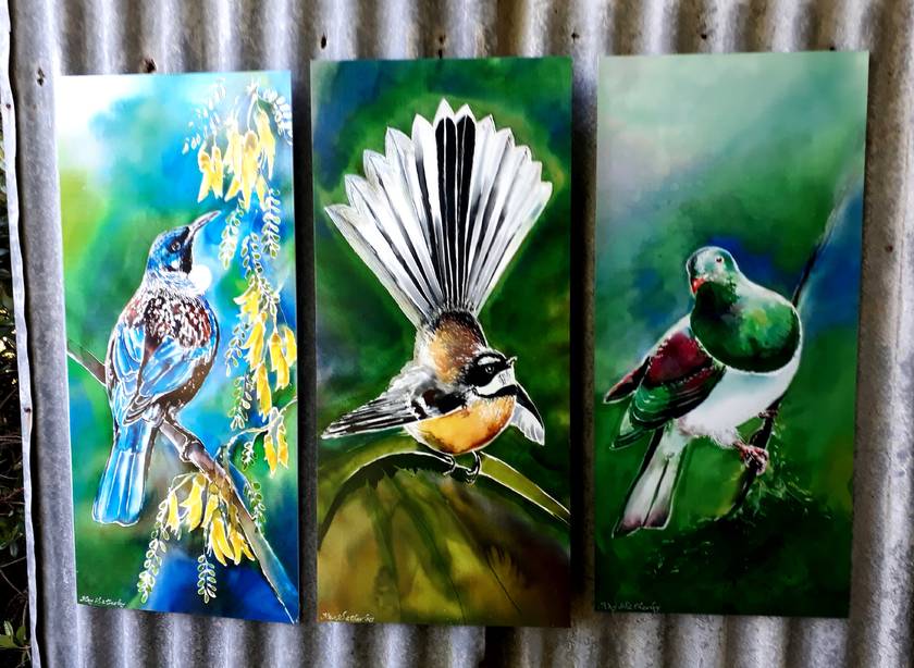 OUTDOOR Wall ART, SPECIAL Price for 3 Birds, New Zealand