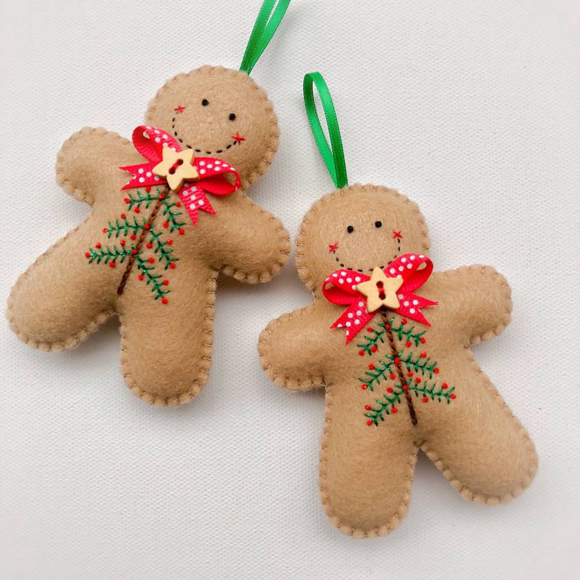 Felt Gingerbread Man Ornament Christmas Tree Felt 