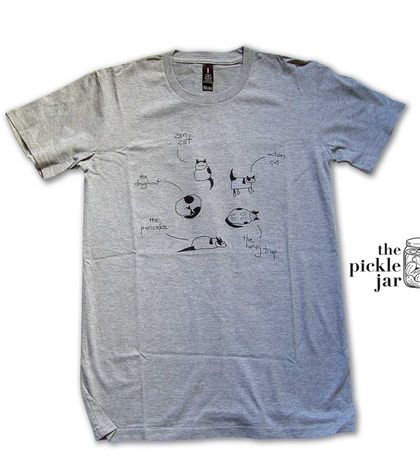 Cat of Many Postures Men's T-shirt (L)