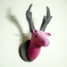 Deer Head Wallhanging, Dearly Pink