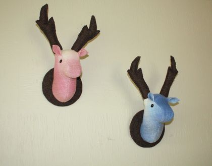 Sugar & Spice, a Pair of Stags Wall Hangings.