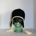 Earflap Hat, Black and White