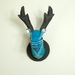Stag Head Wall Hanging, Blue/ Turq
