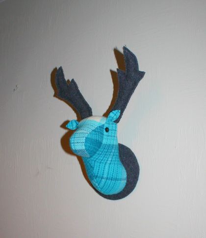 Stag Head Wall Hanging, Robyn's Blue