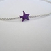 Girls Purple Starfish and Beaded Silver Plated Necklace 10 Years