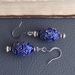 Nila earrings: cloisonné earrings in blue and antiqued silver
