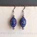 Nila earrings: cloisonné earrings in blue and antiqued silver