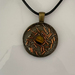 Organite Mens pendant with tigers eye, copper and silver