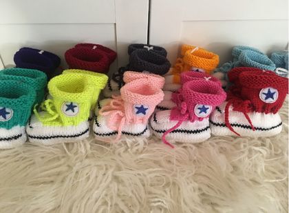 Baby Booties, Bright colours, 0-3 months