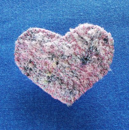 Heart Textile Art Brooch