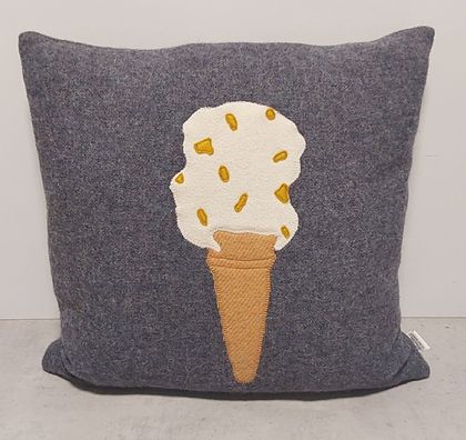 Recycled Wool Cushions - Hokey Pokey Ice-cream 