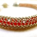 Crystal Filled Sterling Viking Weave Bracelet