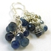 Blue Sapphire and Sterling Earrings