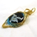 Gold, Blue and White Lily Pendant