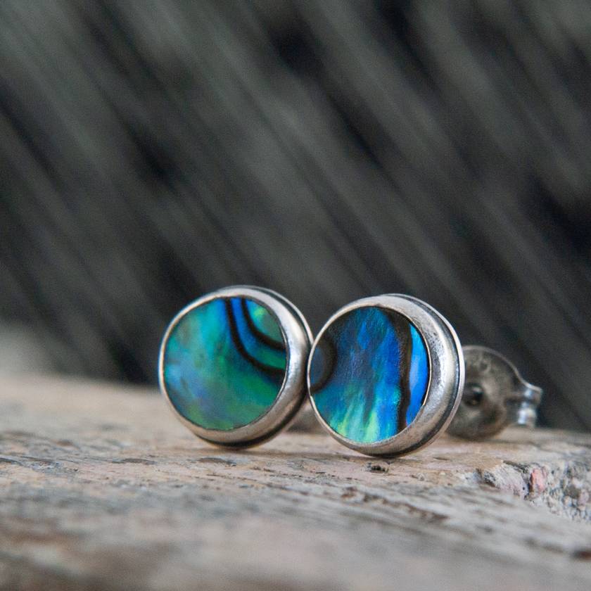 Paua shell hot sale stud earrings