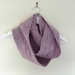 Bushido light lavender purple infinity scarf - knitted from pure NZ wool