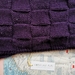 Bushido dark purple long winter scarf - knitted from pure NZ wool