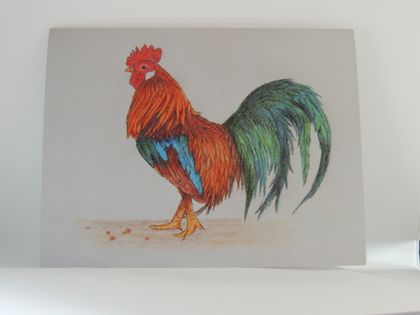 Greeting Card from original painting Mister Rooster